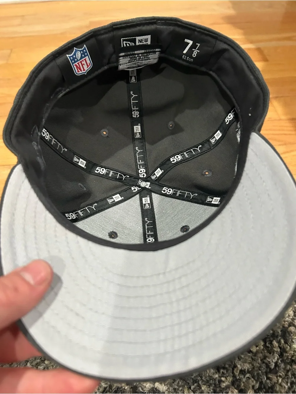 New Era Gray Snapback Hat with Red, White & Blue NY Logo